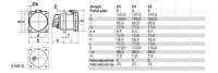 Zásuvka vestavná 63A 5p 400V IP44 6h BALS 136