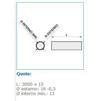 Inset 10408 trubka, pevnost 750 N, d 16 mm, světle šedá