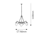 Annabella E14 3x 40W +E27 2x 60W IP20 bronz RABALUX 8633