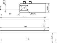 Připojovací člen + montážní materiál pro vodič HVI-long, D 23mm šedý DEHN 819198