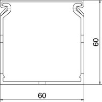OBO HFVDK 6060 lgr Propojovací kanál LK4H bezhalogenový 60x60x2000 světle šedá
