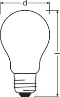Světelný zdroj LEDVANCE LED CLASSIC A DIM P 4.8W 827 Frosted E27