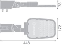 Pouliční svítidlo LEDVANCE STREETLIGHT AREA SMALL RV20ST 45W 765 RV20ST GY