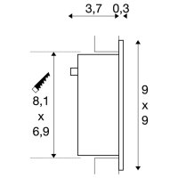 FRAME CURVE LED tepla bila 350mA LED 1W SLV 111292