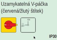 Hlavní/nouzový odpínač SALZER H233-41300-026V4 40A 0-1 3p na DIN červená