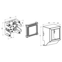 Přístrojový nosič modulárních zásuvek KOPOS PNQ 40X20_HB