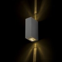 NICK II nástěnná česaný hliník 230V LED 2x3W 10° IP54 3000K RENDL R12827