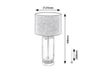 Stolní lampa RIEN tónované sklo E27 1x MAX 60W IP20 RABALUX 74049