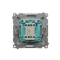 Spínač jednopólový, s orientačním LED, řazení 1So, 10AX, 250V, stříbrná matná