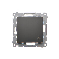 Ovladač zapínací SVĚTLO, řazení 1/0, 10AX, 250V~, černá matná DS1.01/49