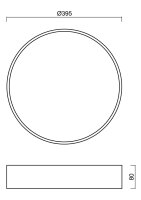 Přisazené svítidlo KRUGER 2 FO 34W IP40 4K HF NZ3h bílá OSMONT KRU60835
