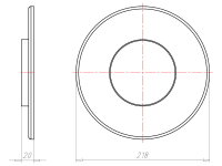 Přední kryt, HaloX 180, průměr 100 mm, do betonu KAISER 1282-61