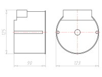 Stropní krabice pro světlo ThermoX d86 mm s minerálním víkem KAISER 9300-22