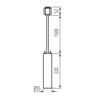 Závěsné svítidlo LED ATL 1F PEND22 GU10 B KANLUX 45916