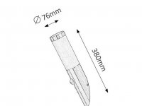 Inox torch E27 1x 25W IP44 saténový chrom RABALUX 8266
