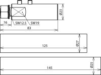 Připojovací člen + montážní materiál pro vodič HVI-long, D 23mm šedý DEHN 819196