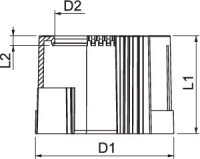 OBO 129 TB PG21 Trubková koncovka dělitelná PG21 světle šedá Polyetylén PE