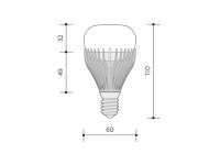 LED ŽÁROVKA DELUXE DIM stmívatelný zdroj 230V 12W E27 studená PANLUX PN65206007