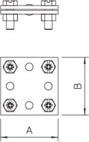 OBO 256 A-DIN 30 VA Křížová spojka bez mezikusu 30mm Nerez ocel