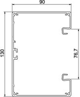 OBO GA-S90130RW Kanál pro přístroje Rapid 80 90x130x2000 čistě bílá Hliník Alu