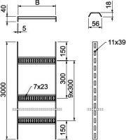 OBO 7097417 Kabelový žebřík pro lodě SL 62 150 FT