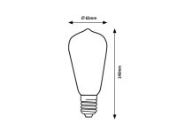 Světelný zdroj Filament LED,E27 ST64, 10W, 1230lm,4000K RABALUX 2088