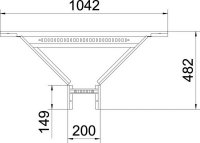 OBO LAA 620 R3 A2 Odbočný díl pro kabelový žebřík 60x200 Nerez 1.4307 A2 1.4301