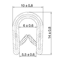Ochranná lišta 4B-5,5mm černá, 10m svitek ELEKTRO BEČOV G413710