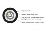 CLTD04OM2-Eca KELine,optický kabel univerzální 4Vl.50/125 OM2 LSOH U-DQ