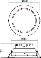 XEVO REC. RND. FITTING 18W 200-240V AC 3