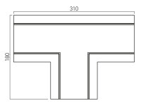 PRF063 T-shape AL. CONNECTOR with DIFFUS