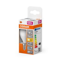 Světelný zdroj OSRAM LED CLASSIC LAMPS FROSTED 4.9W 927 Frosted E14