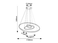Závěsné svítidlo ISAURE černá LED 100W IP20 RABALUX 72306
