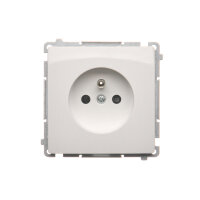Zásuvka jednonásobná s uzemněním, s clonkami, 16 A, 250 V~, bílá BMGZ1CZ.01/11