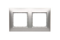 Rámeček 2-násobný Simon 54 Premium, IP20/IP44, stříbrná matná metalizované