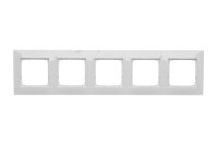Rámeček 5-násobný Simon 54 Premium, pro sadrokartónové krabičky, IP20/IP44 bílá