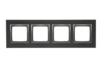 Rámeček 4 -násobný Simon 54 Nature, IP20/IP44, skleněný ztuhlá láva DRN4/73