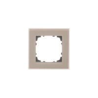 Rámeček 1 násobný, skleněný béžové matné sklo KONTAKT SIMON TRN1/172