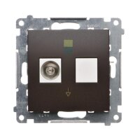 ekvipotenciální zásuvka hnědá matná, metalizovaná KONTAKT SIMON DGEK1.01/46