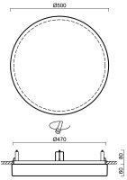Polovestavné svítidlo DELIA CV3 32W IP44 4K NZ3h PMMA černá OSMONT DEL70143