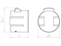 Krabice pro světlo ThermoX LED y d86x75mm, do dutých stropů KAISER 9320-20