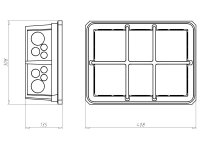 Krabice instalační obdelníková s víkem 408x308x135mm do betonu KAISER 1297-34