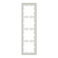 Rámeček Merten D-Life sklo čtyřnásobný, Crystal white, Sklo MEG4040-6520