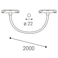 Lištové svítidlo MAG HOSE 200, B DALI 32W 3000K černá LED2 6301333D