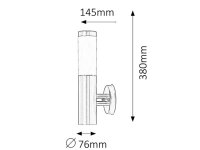 Inox torch E27 1x 25W IP44 saténový chrom RABALUX 8262