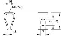 OBO 3462080 Rabicový závěs 2083 M8 G