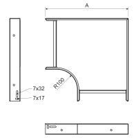 Oblouk 90° pro žlab 100x125 sendzimir (Mars) KOPOS NO 90X100X125_S