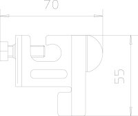 OBO F-FIX-KL Svorka FangFix, RD8, Nerez ocel, materiál 1.4307, A2, 1.4301