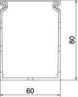 OBO VDK 8060 sgr Propojovací kanál METRA 80x60x2000 kamenná šeď