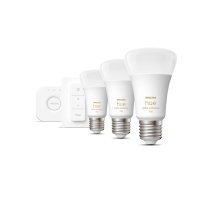 Philips Hue White Ambiance 8W E27 sada (3x LED žárovka+bridge+ovladač)
